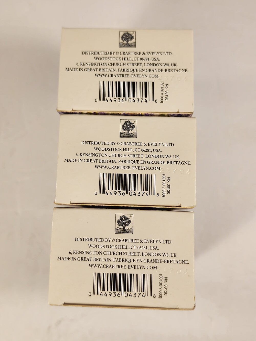 Crabtree & Evelyn Lavender Soap Lot Of Three 3.5 Ounce Bars New In Box - Picture 5 of 9